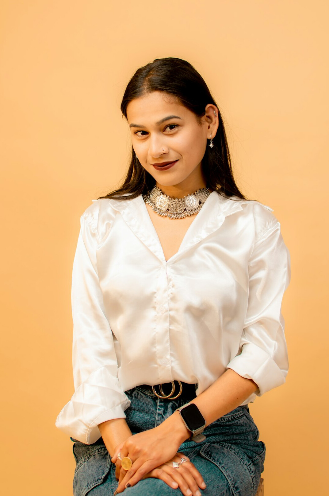 Studio portrait of a professional woman smiling